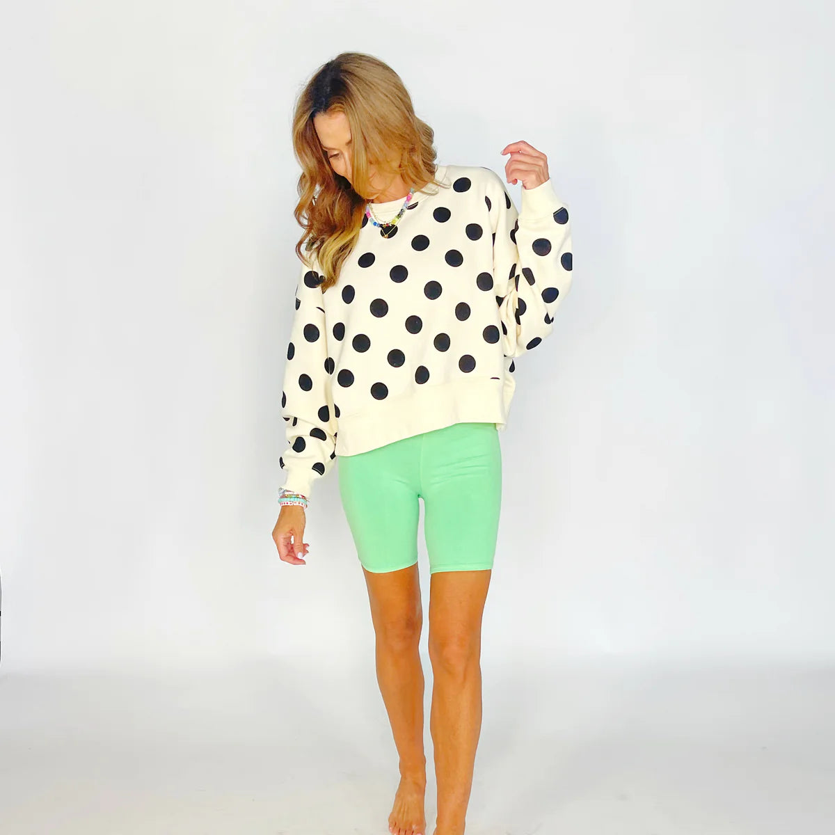 Polka dot pullover