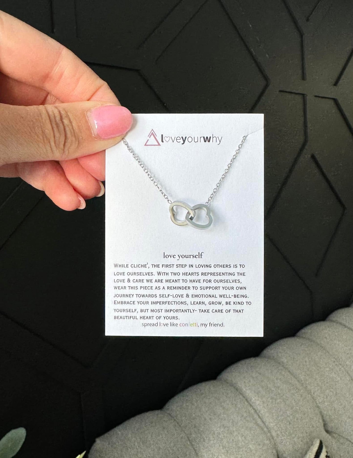 Love yourself link necklace