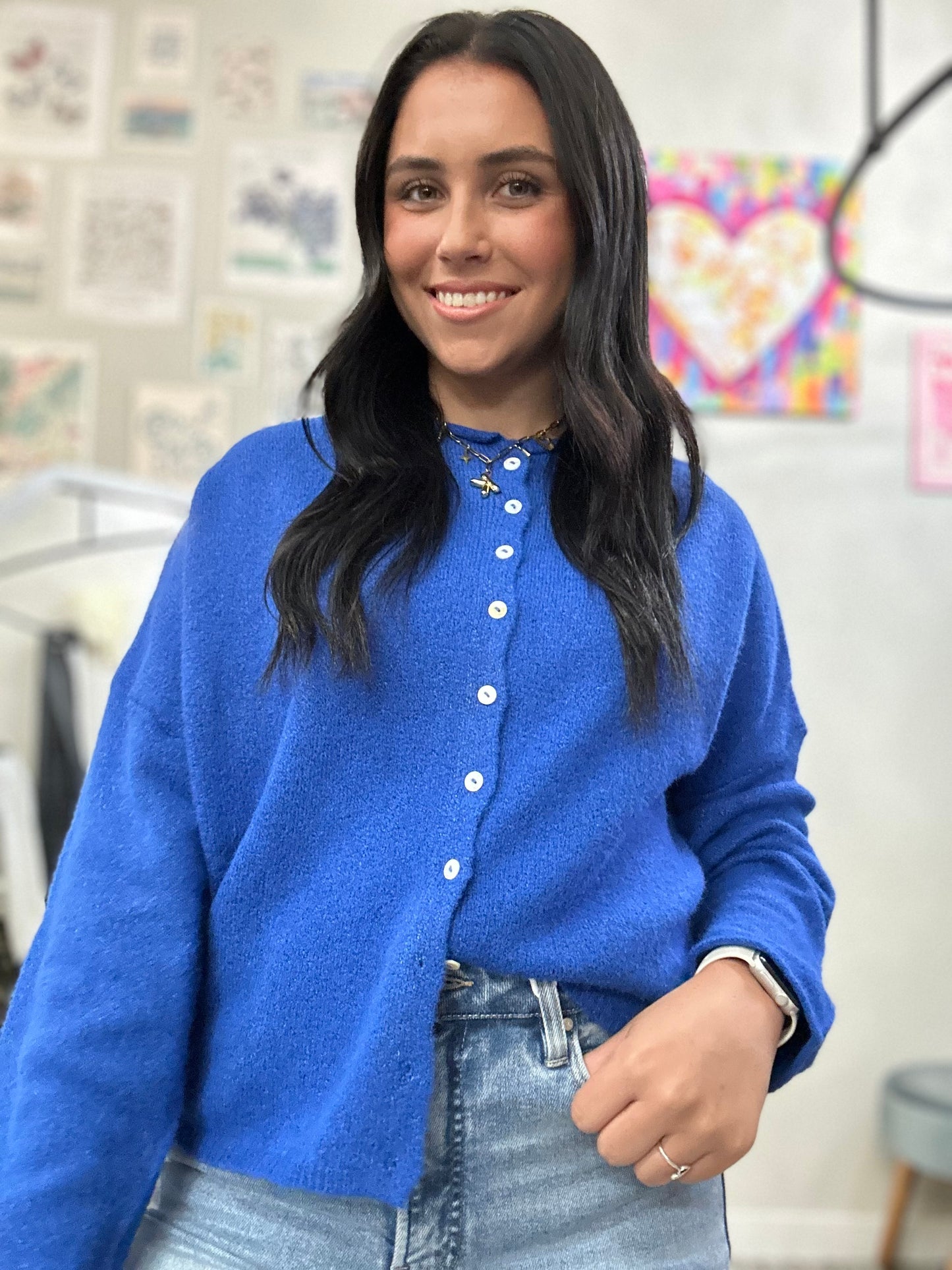 Piper solid color cardigan