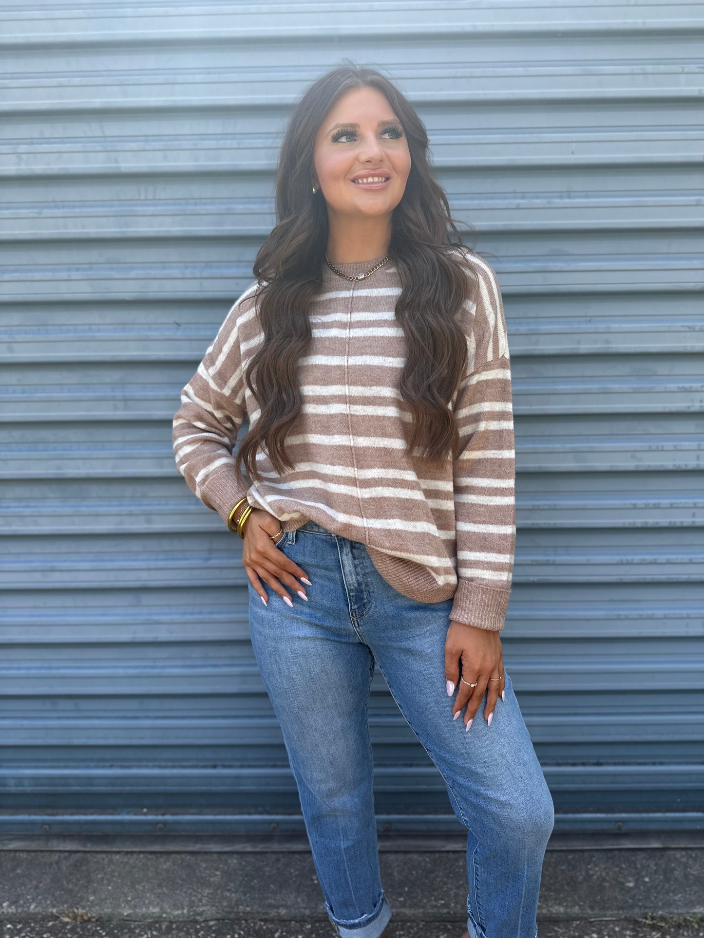Striped Cotton Sweater