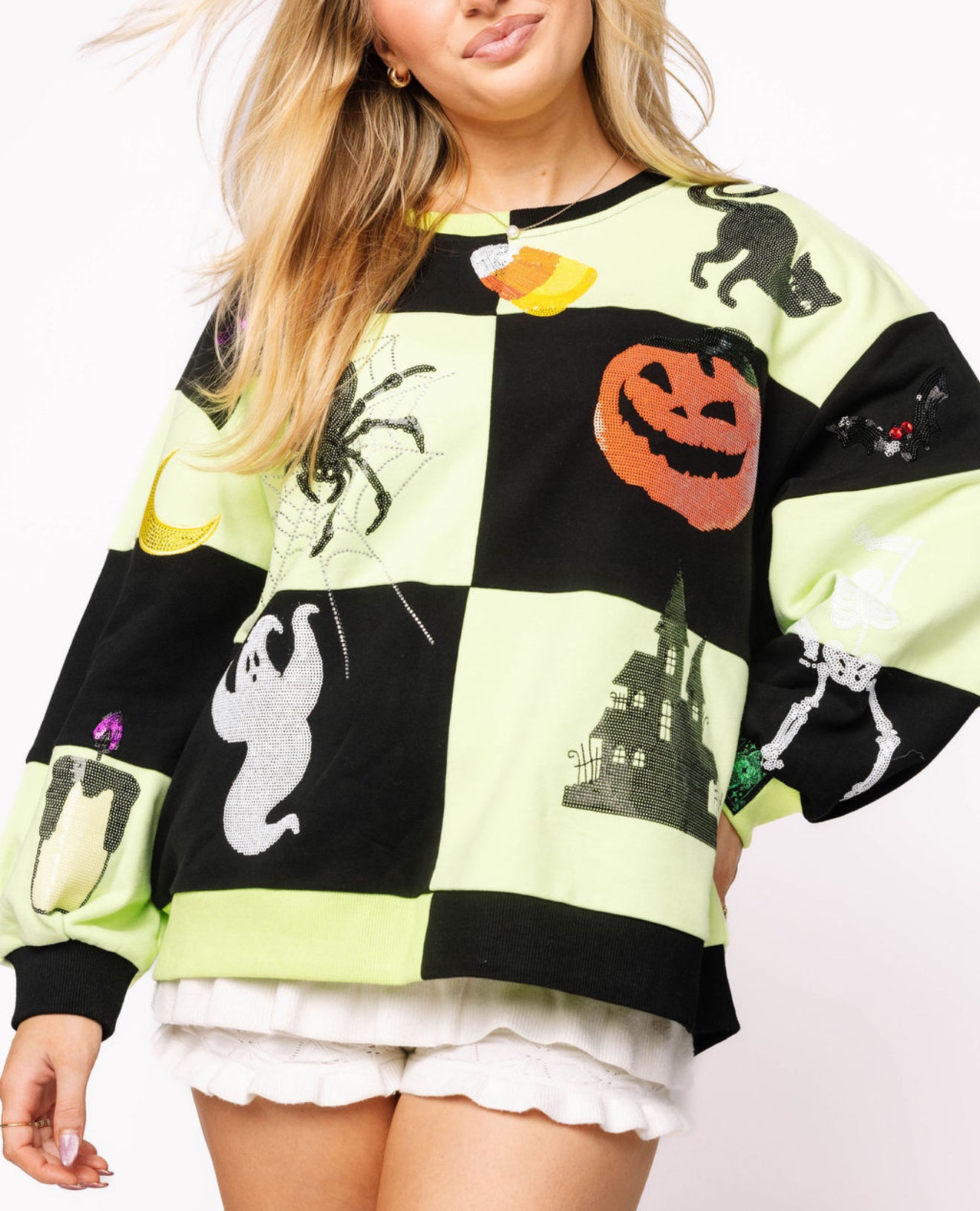 Checkered Halloween icon Queen of sparkles