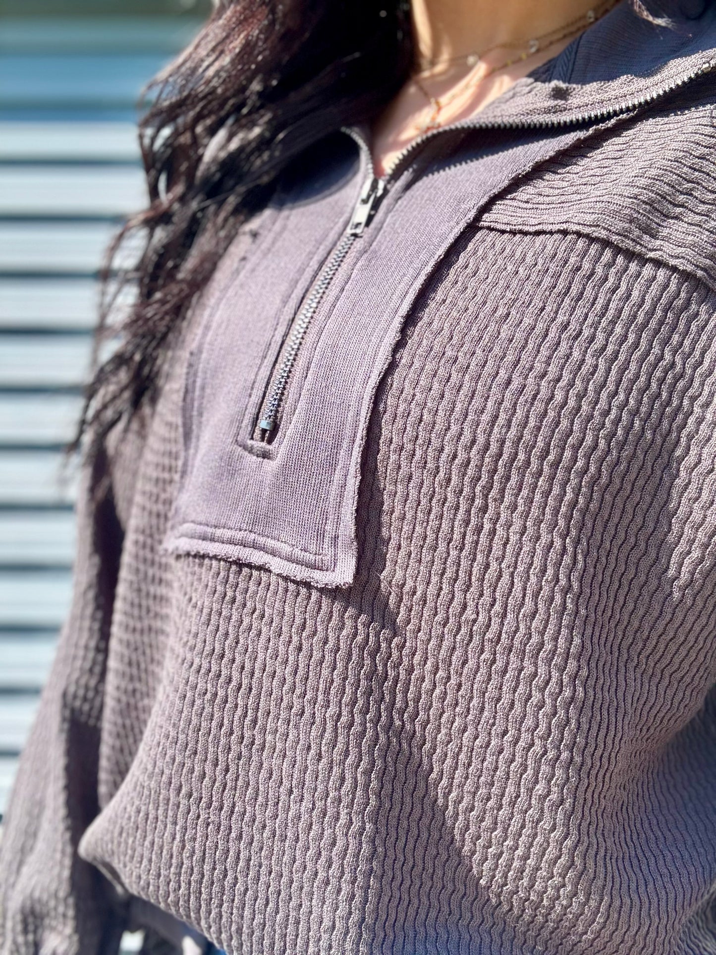 Waffle Zip-Up Cozy