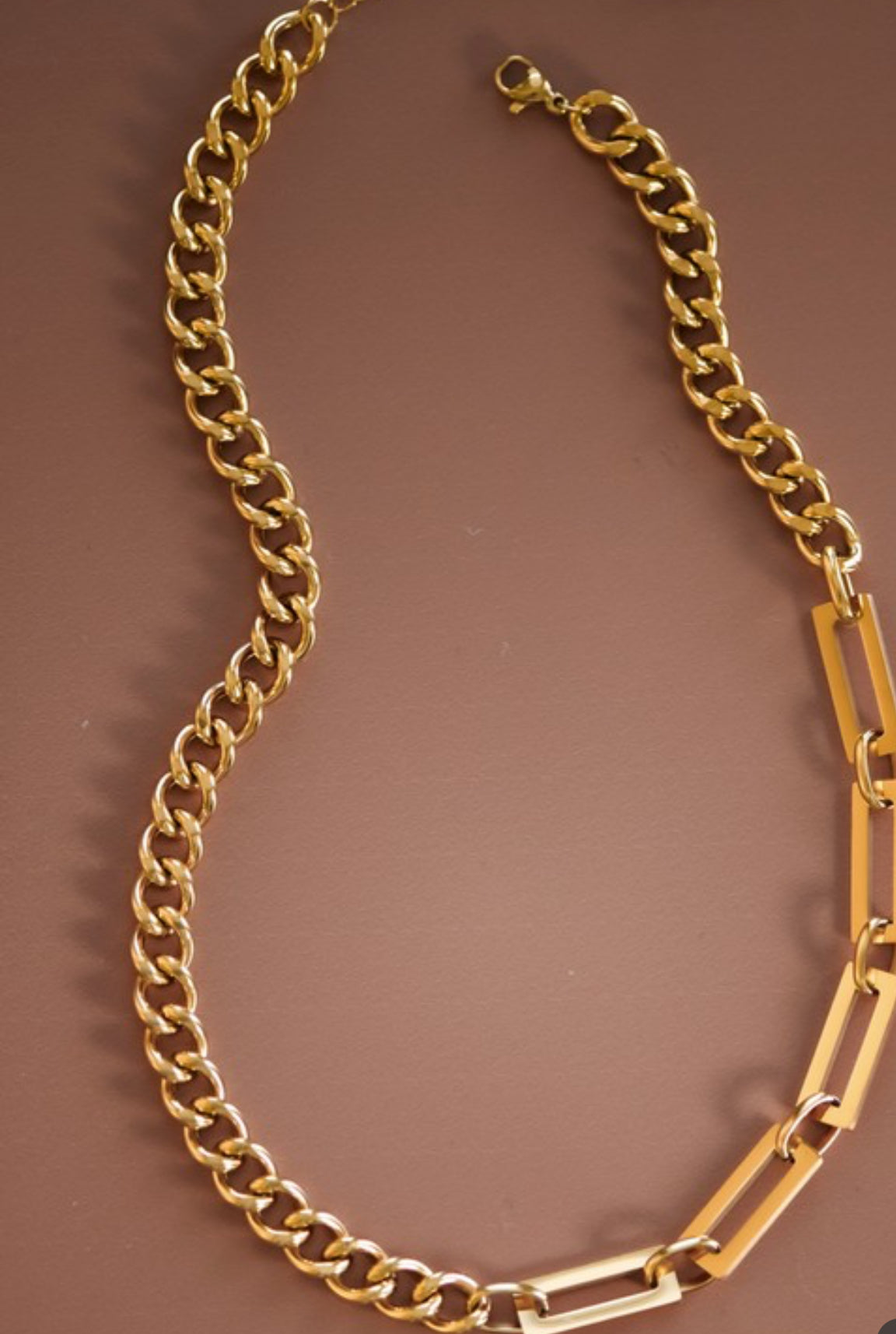 Chunky straight chain necklace