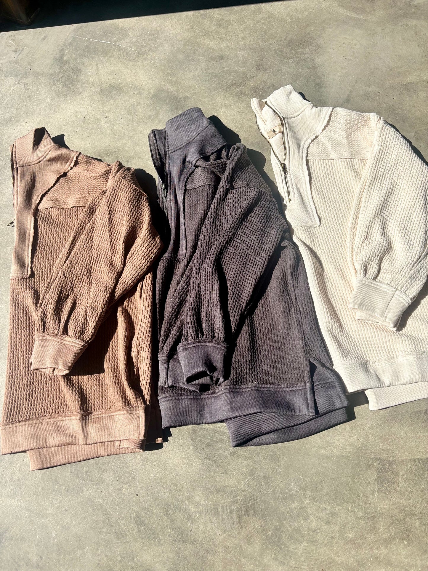 Waffle Zip-Up Cozy