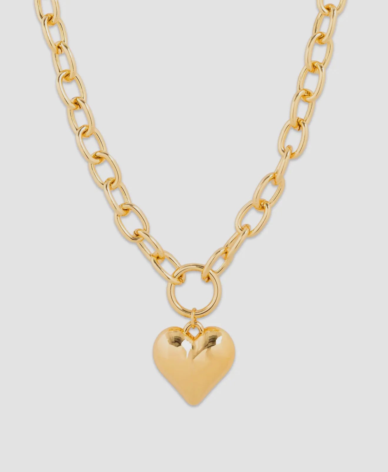 Chunky heart chain necklace