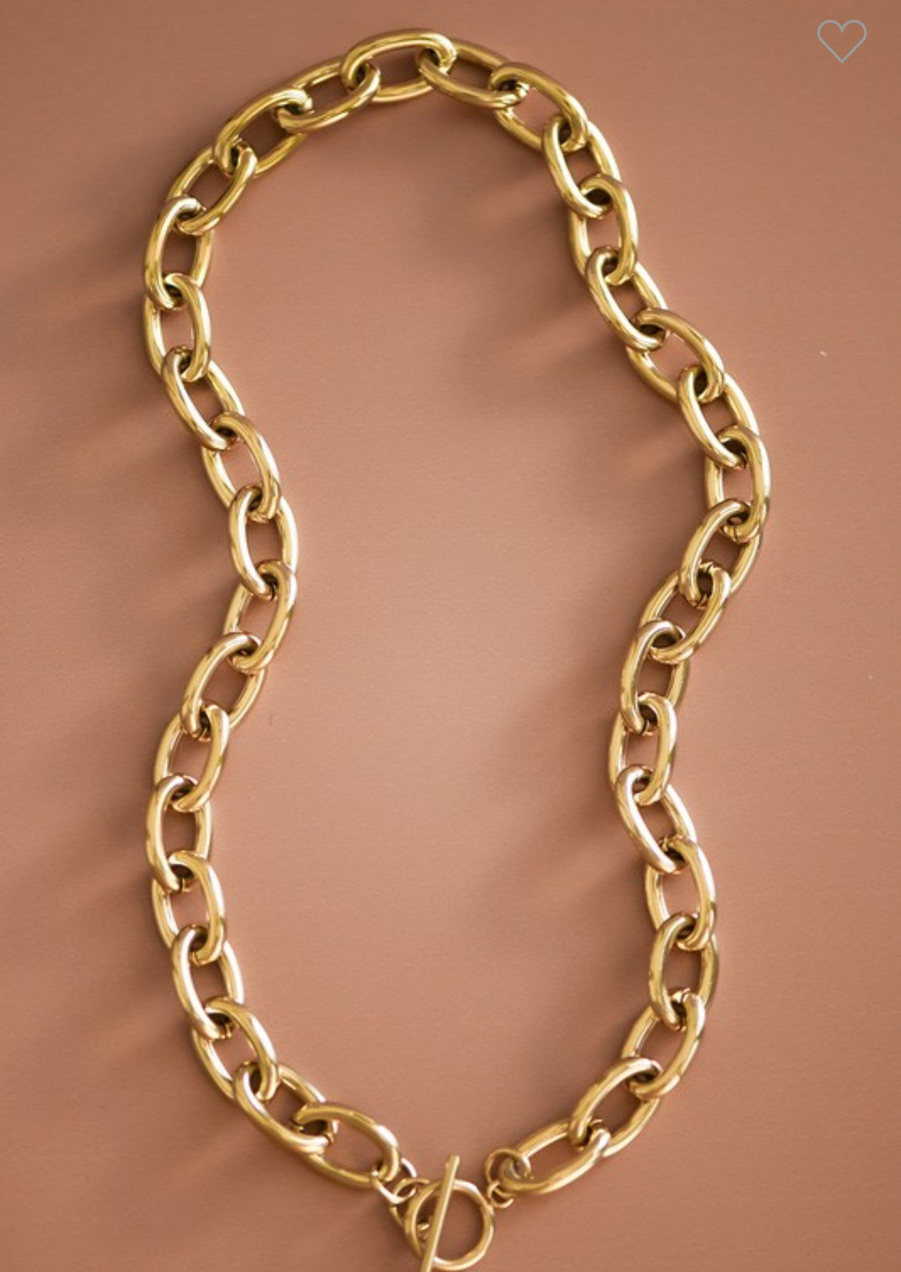Chunky oval smooth chain necklace