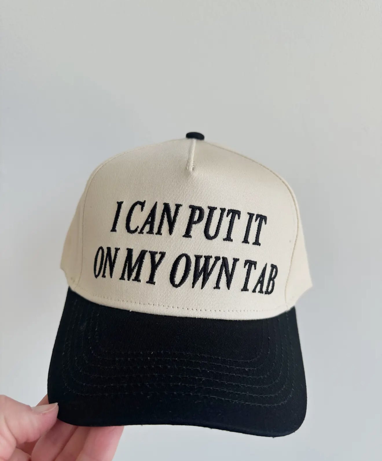I can put it on my own tab trucker hat