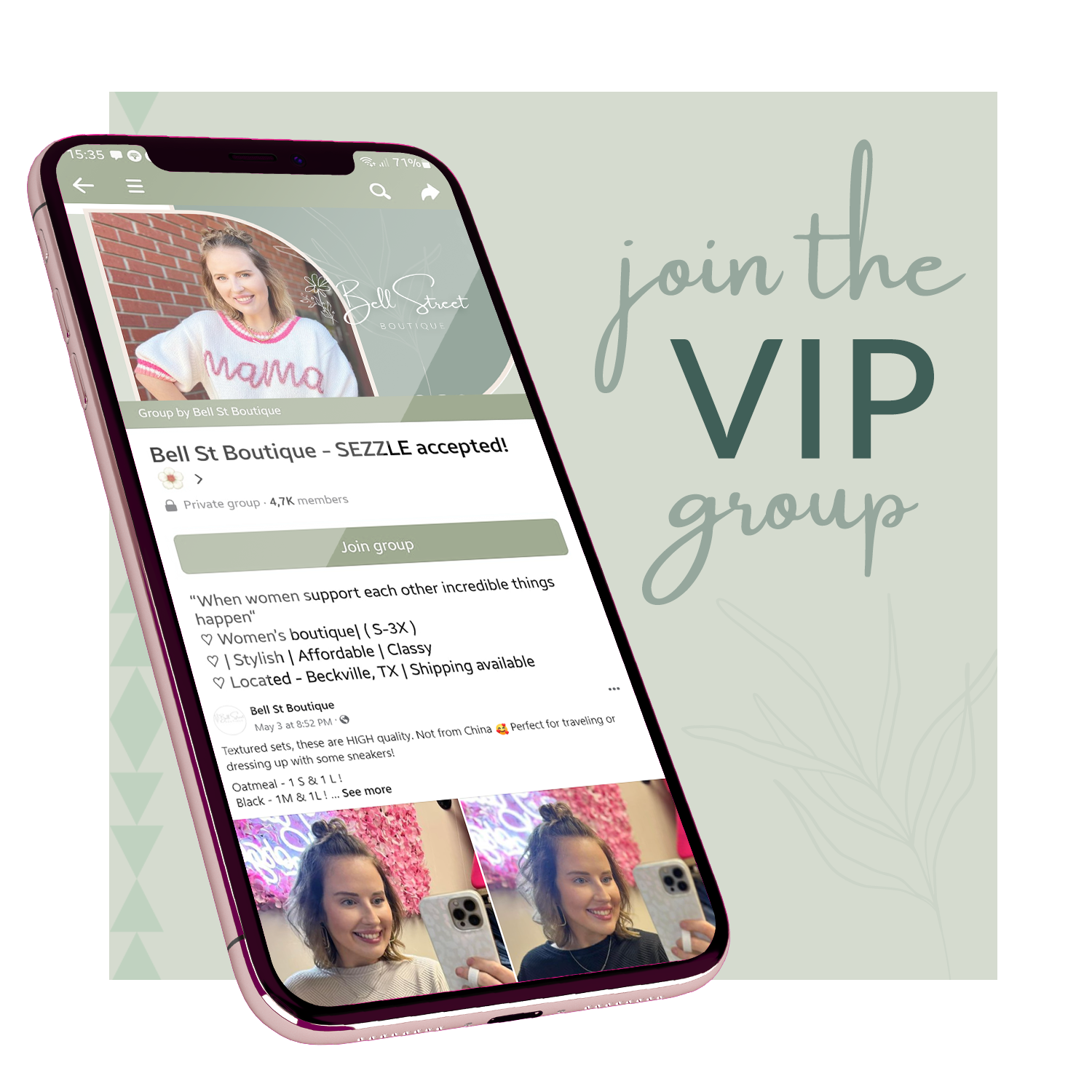 Join the VIP group