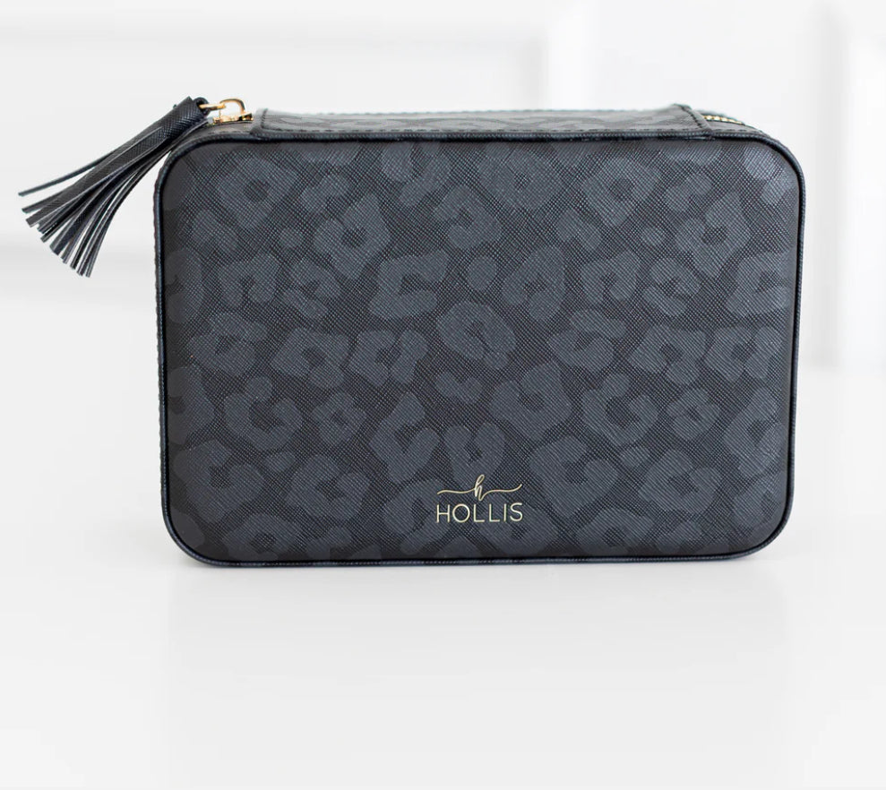 Hollis Black Leopard Jewelry Organizer