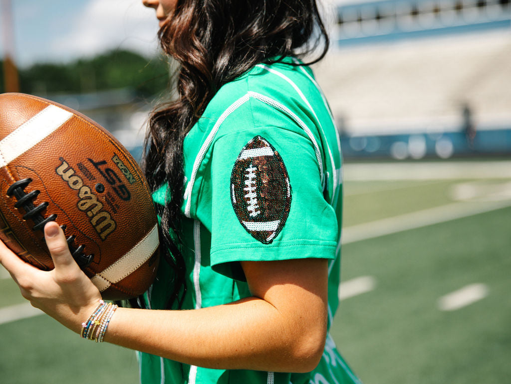 End zone babe sequin tee