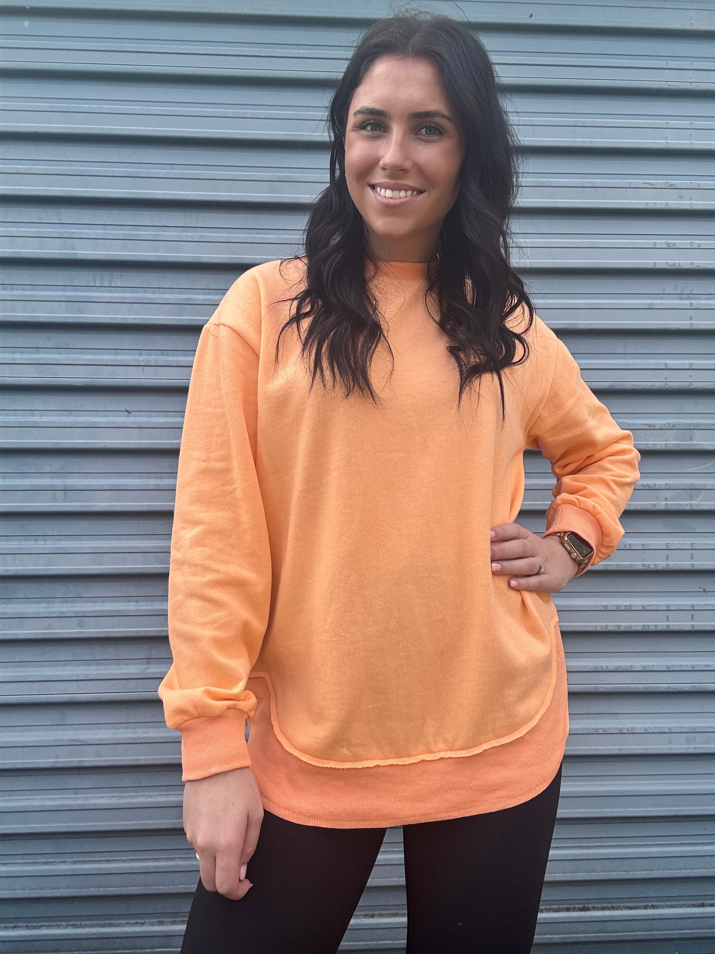 Sherbert Orange Harper Weekender Pullover