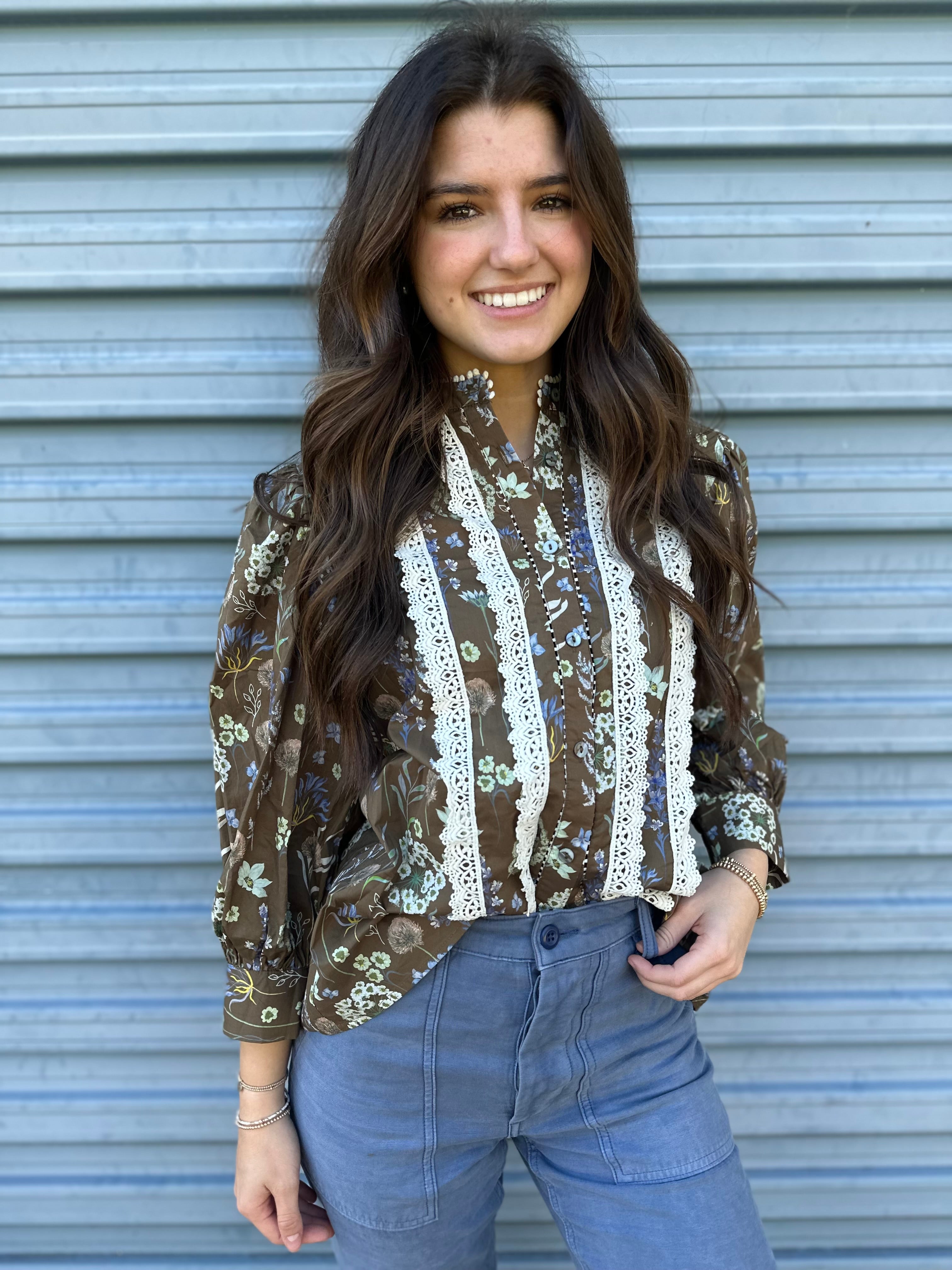 Classy colonial button up top