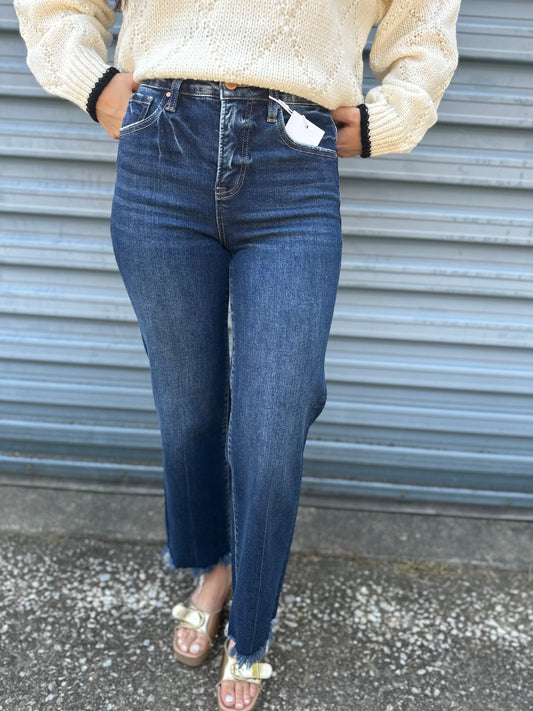 Frayed Risen Dark Denim