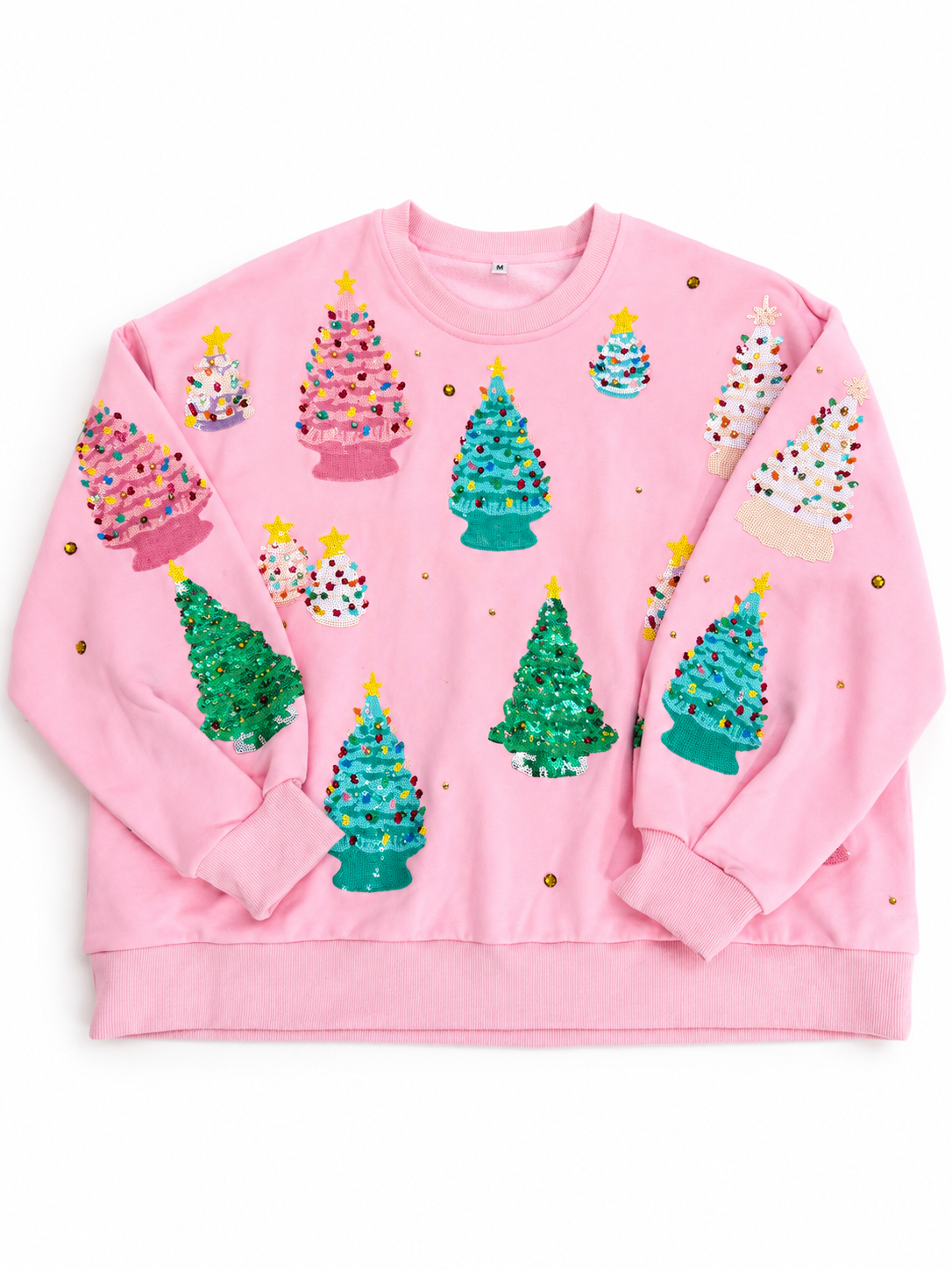 Vintage Christmas Trees Sequin Pullover | PREORDER