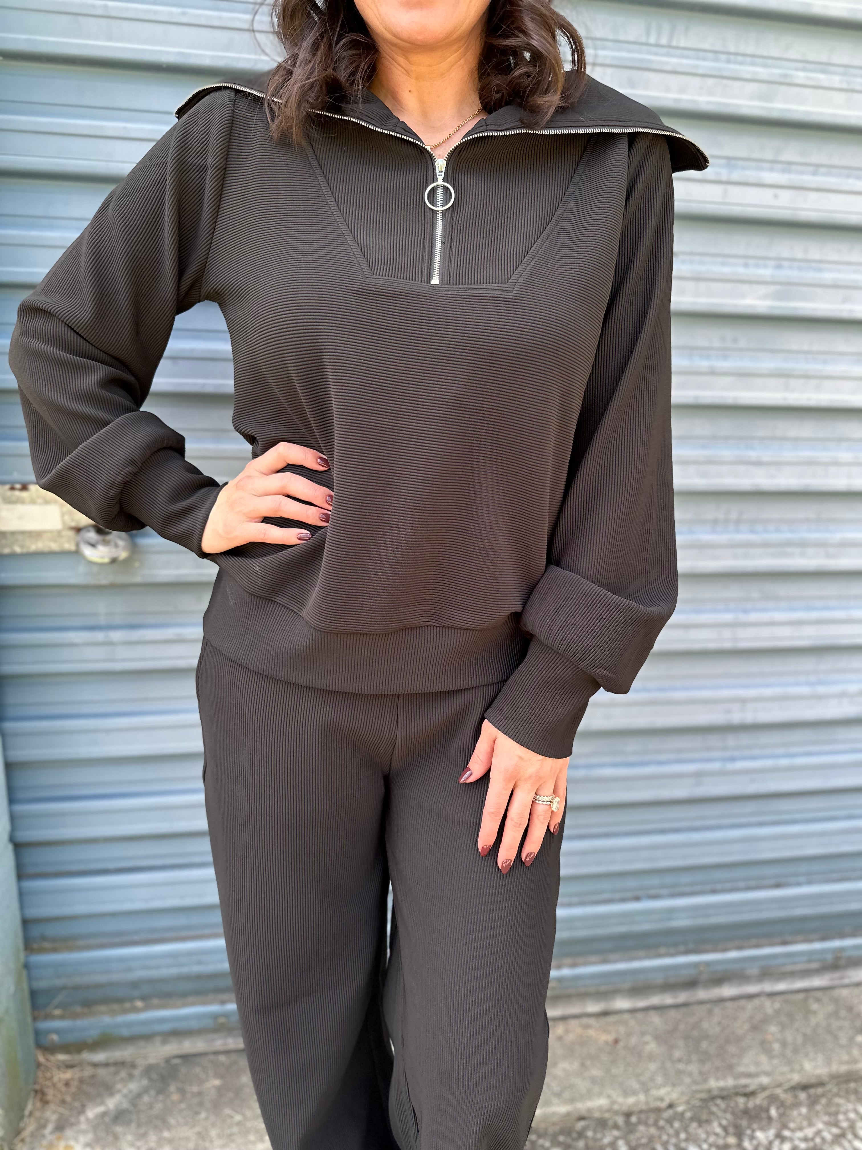 Zip & Go Ribbed Lounge Set