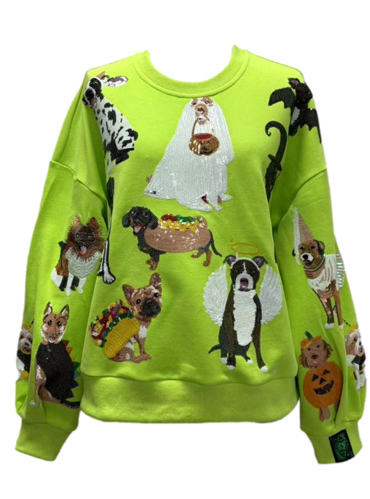 Queen of sparkles Halloween dogs pullover