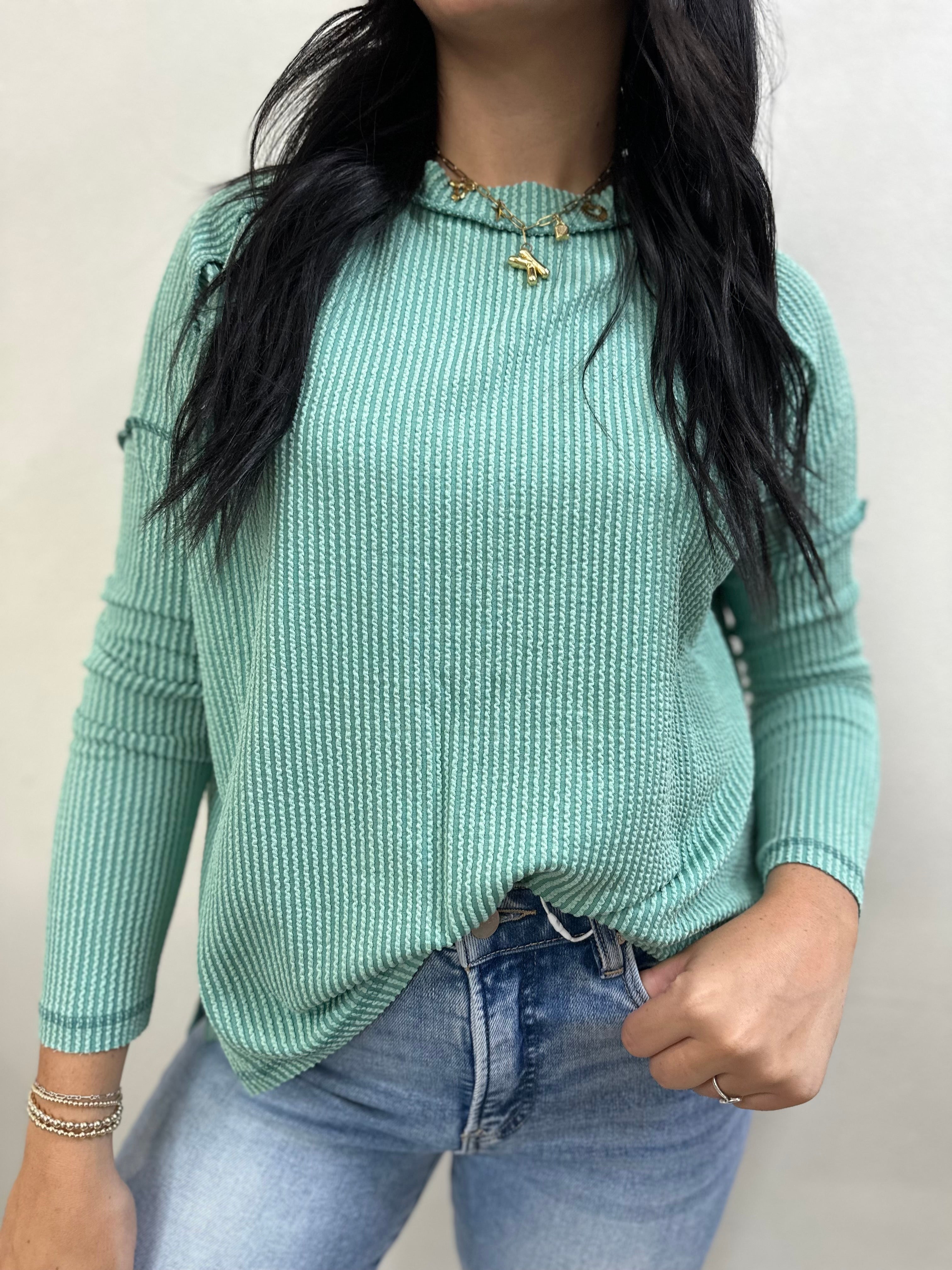 Sunday stroll ribbed top
