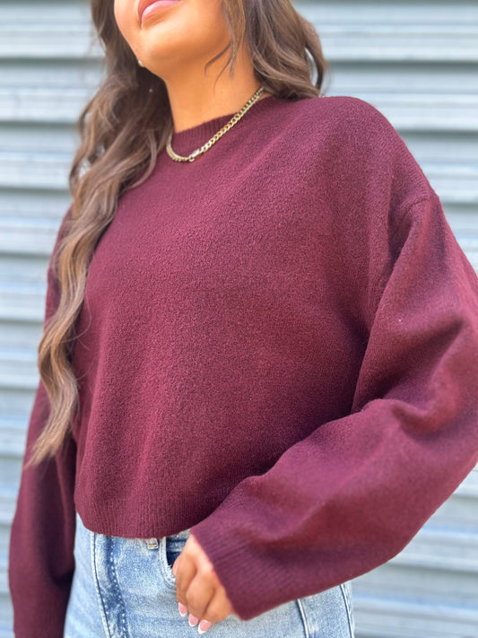 Maroon Dream Knit Sweater