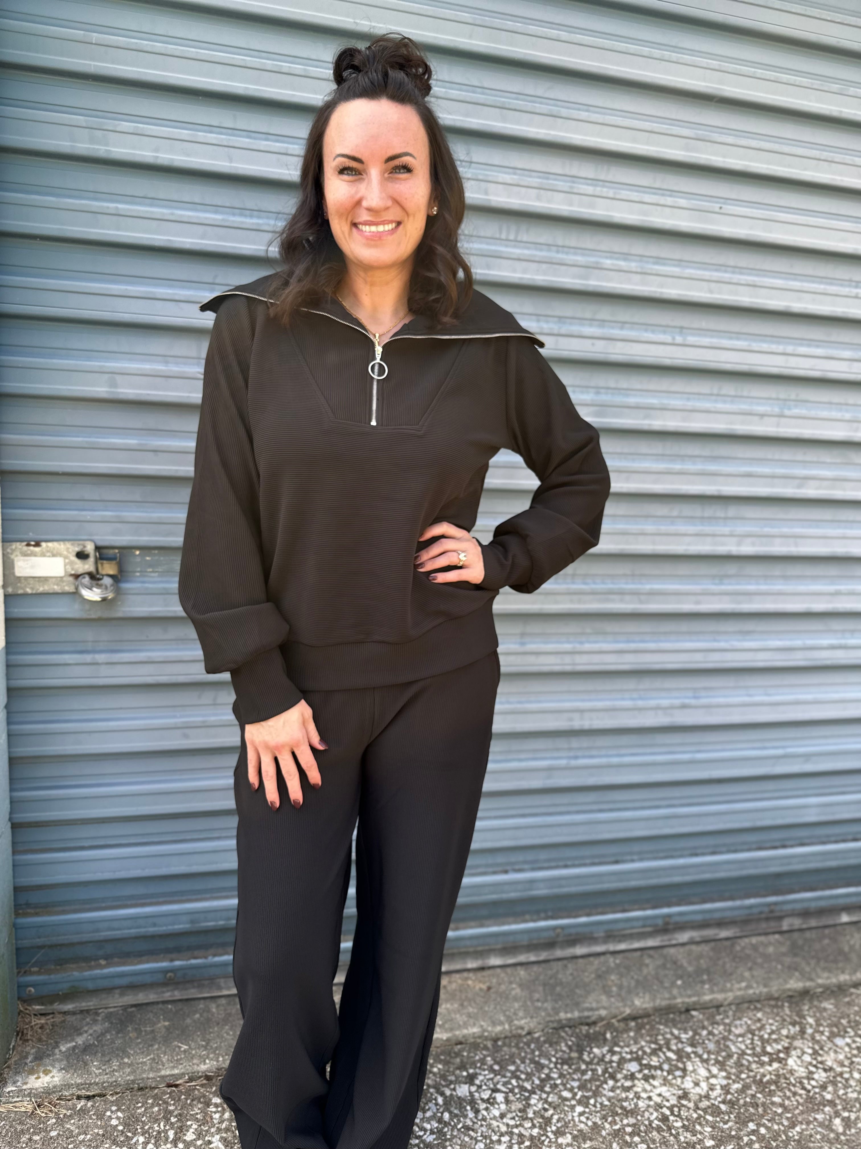 Zip & Go Ribbed Lounge Set