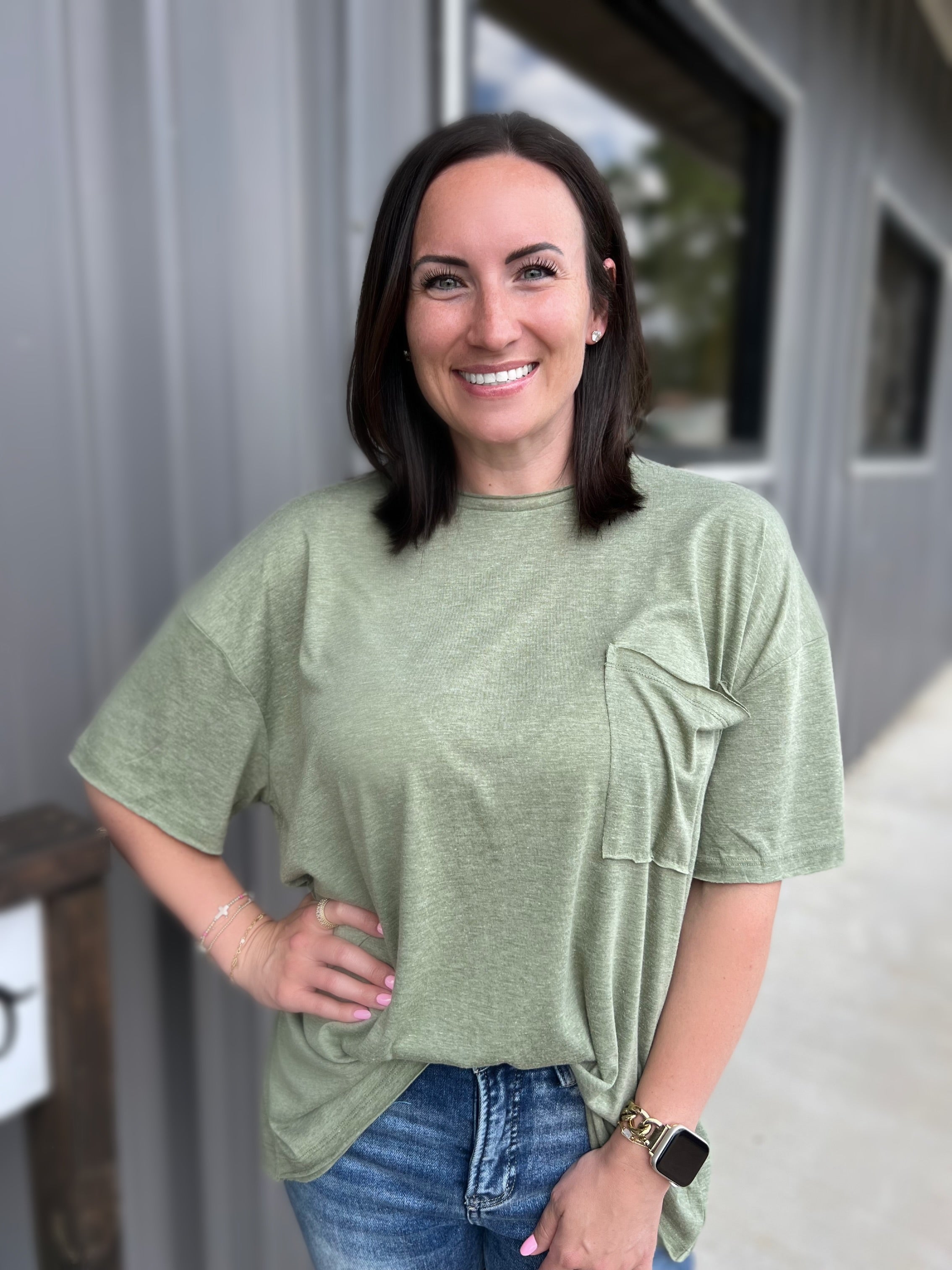 Priya pocket boyfriend lounge tee