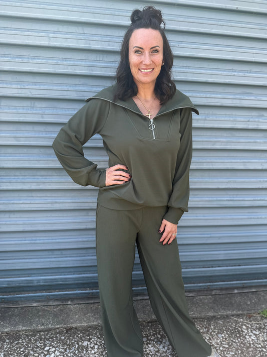 Zip & Go Ribbed Lounge Set