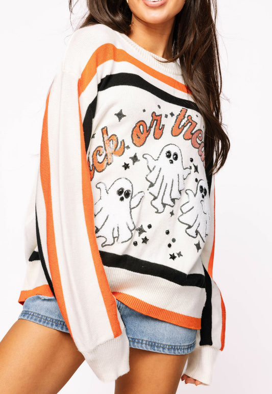 Trick or Treat Queen of sparkles sweater