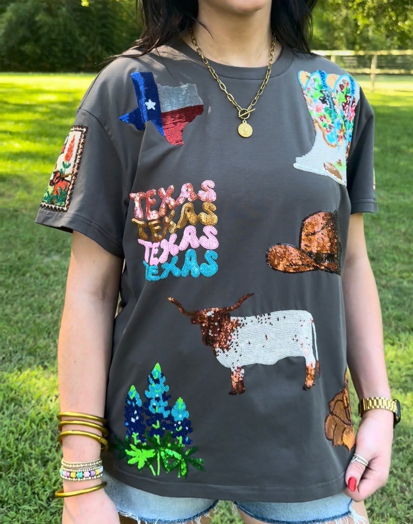 The howdy honey sequin tee - EARLY AUGUST ARRIVAL