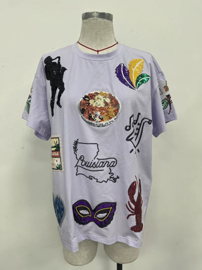Louisiana icon sequin tee - EARLY AUGUST