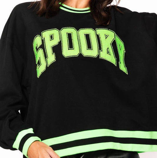 Spooky Queen of sparkles rhinestone pullover