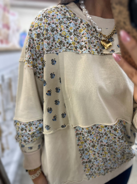 Meadow Charm Patchwork Pullover