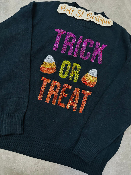 Sparkly Trick or Treat Sweater