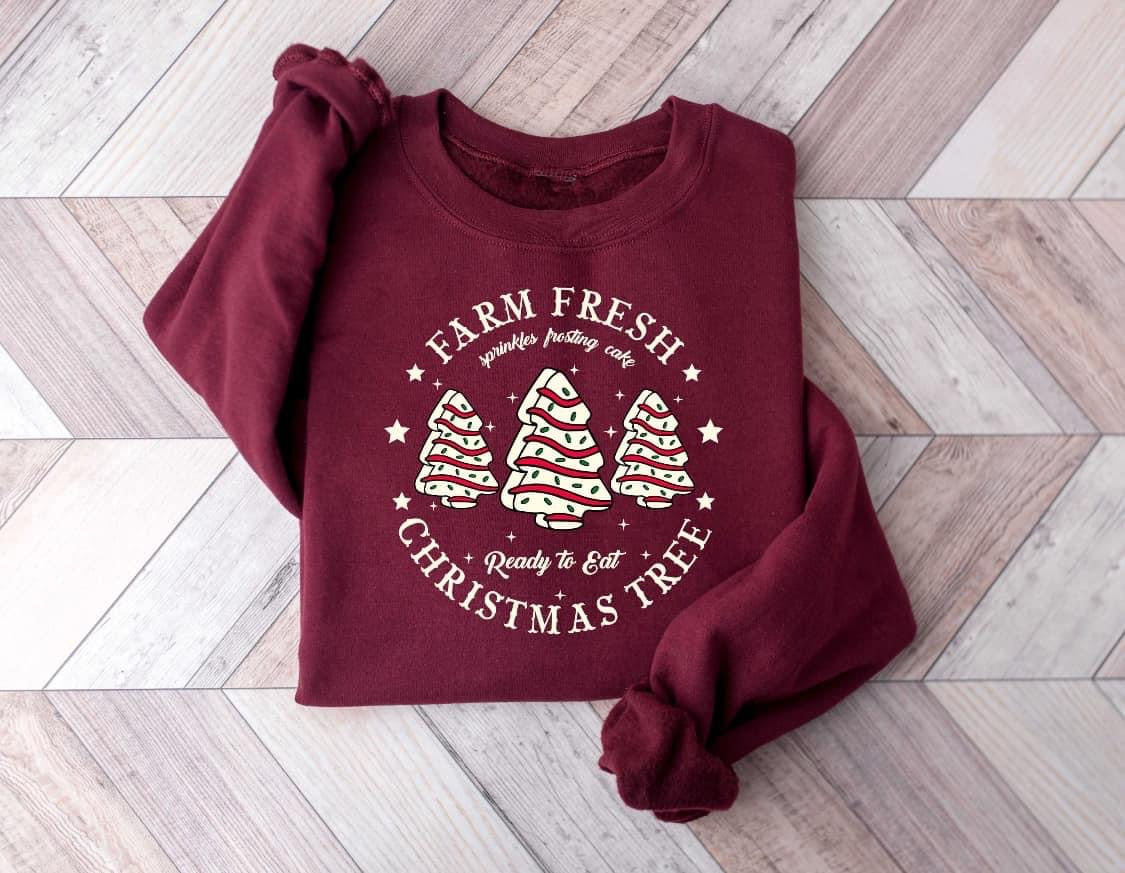 Farm fresh Christmas trees pullover