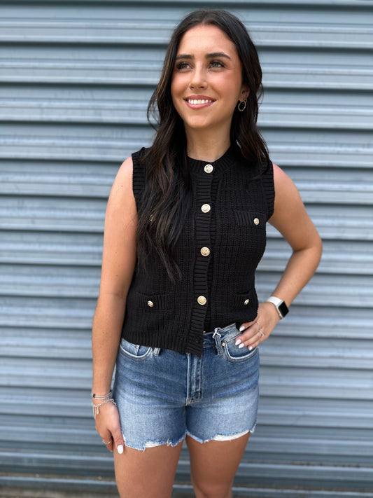 Knit shell top