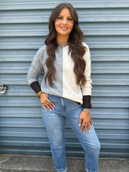 Blocked in Bliss Sweater