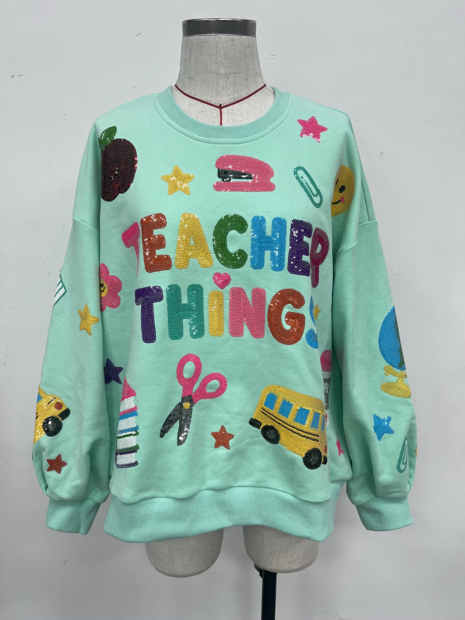 Teacher things sequin pullover | PREORDER