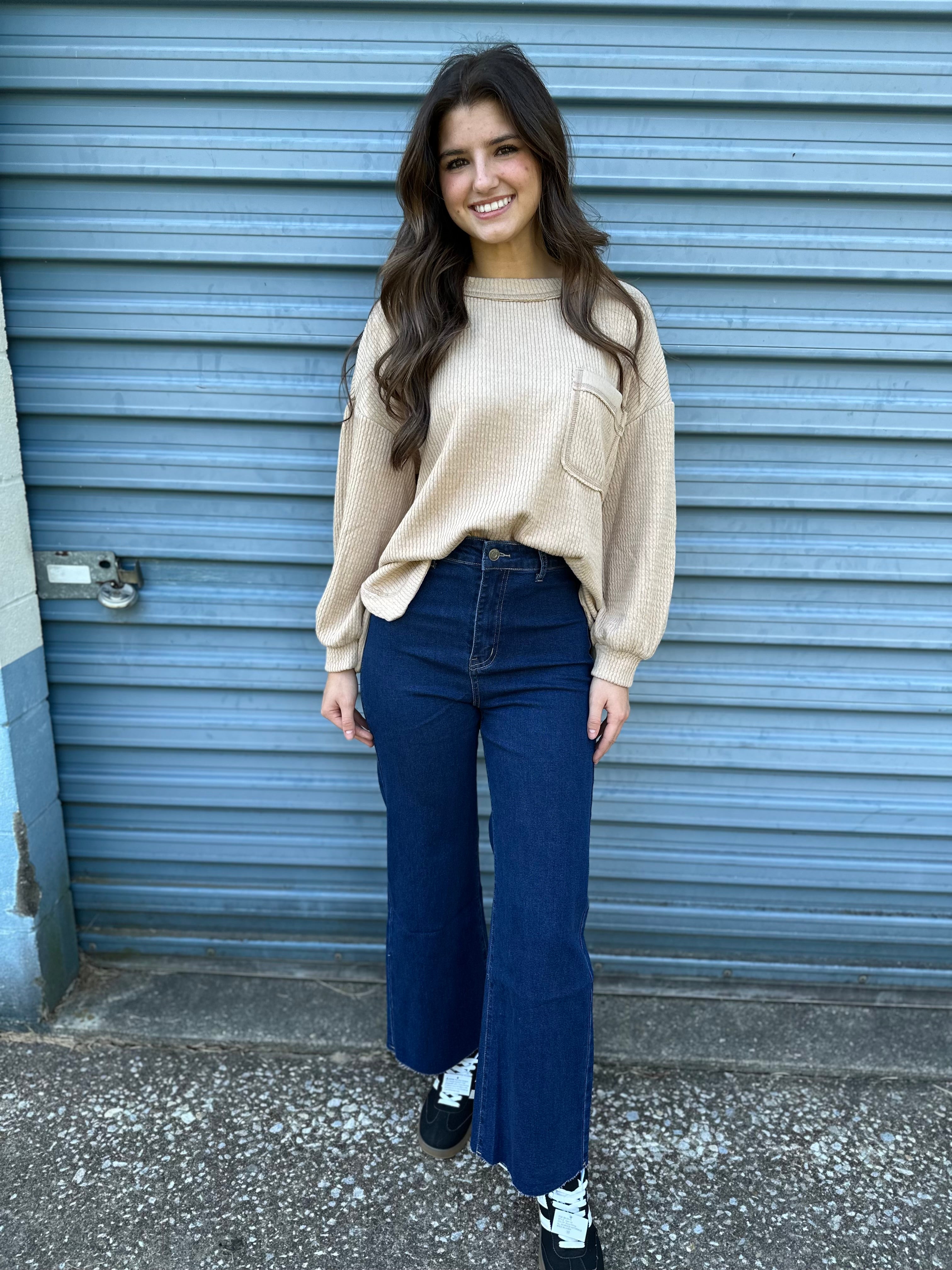 Classic Button-Trim Knit