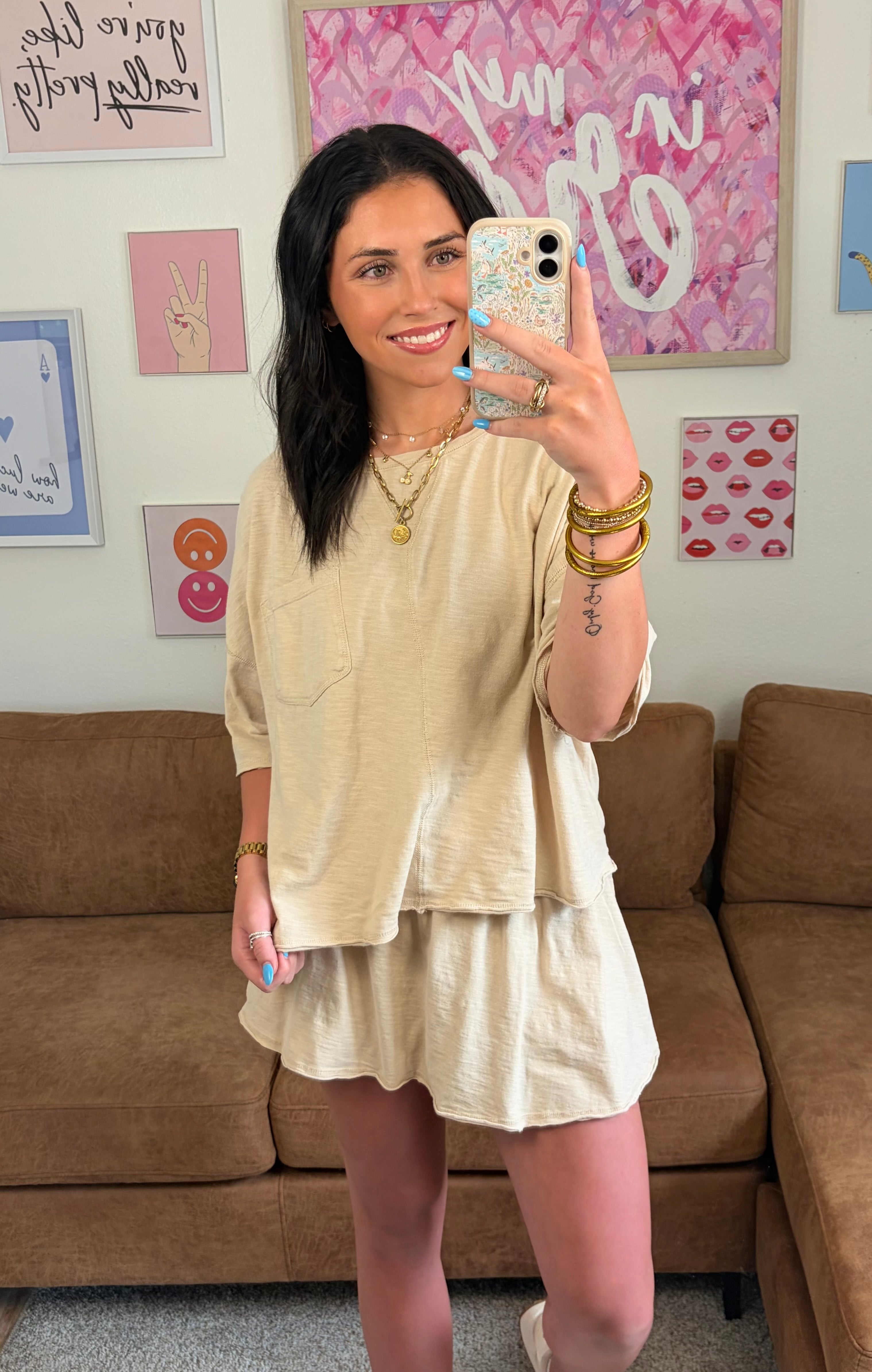 Laid Back Luxe Skort set | Beige