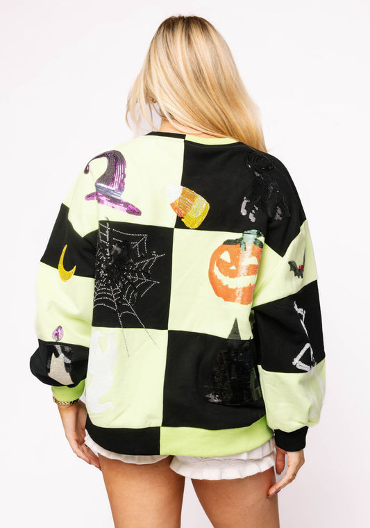 Checkered Halloween icon Queen of sparkles