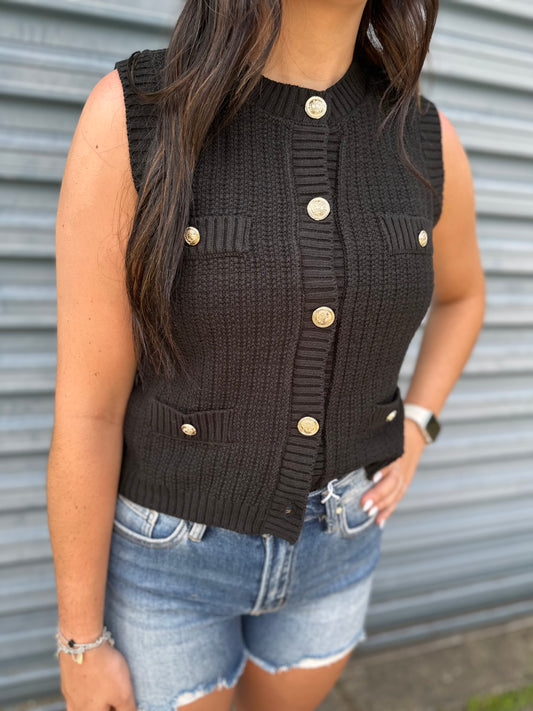 Knit shell top