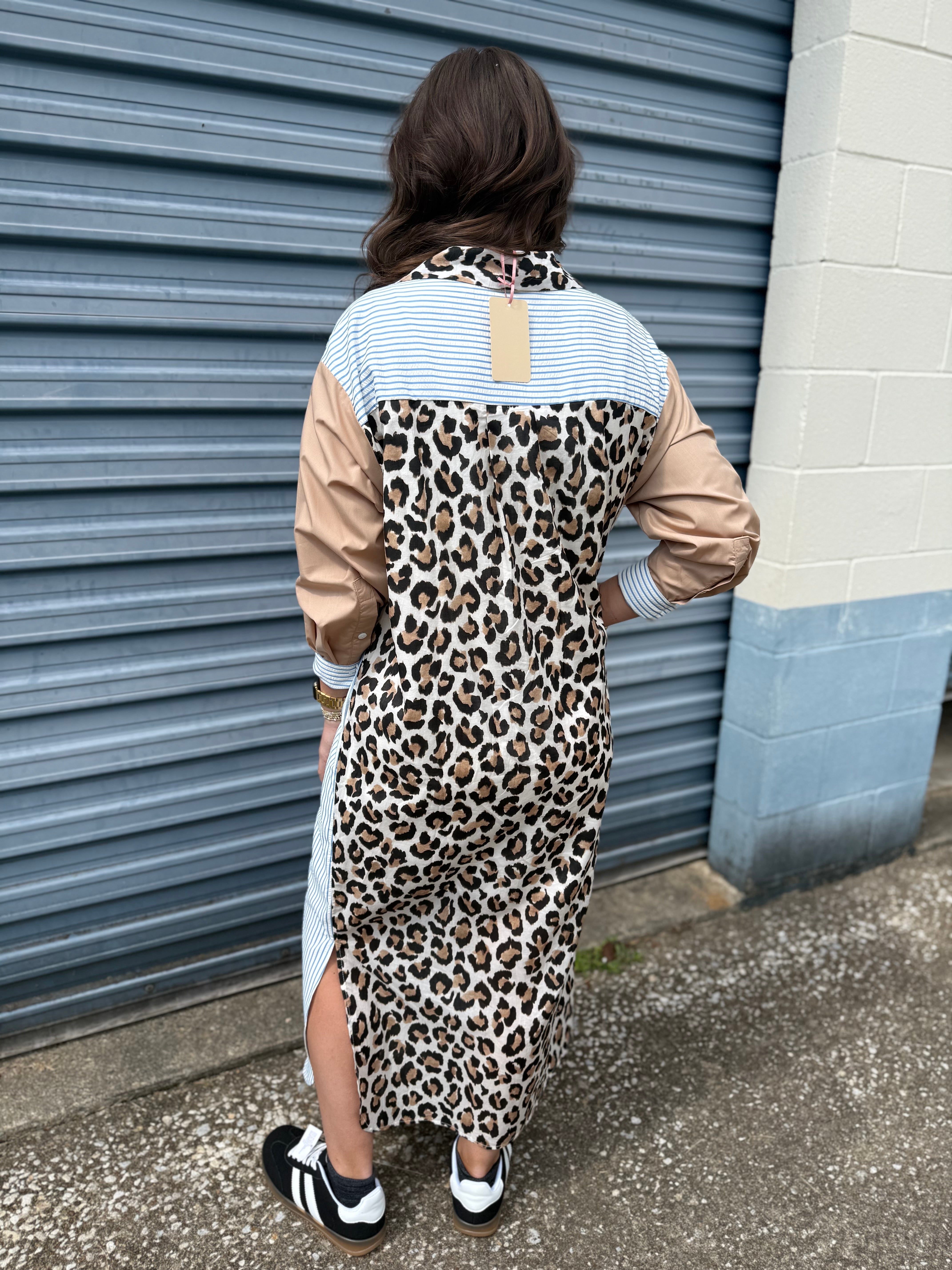 Wild Stripe Button Down Dress