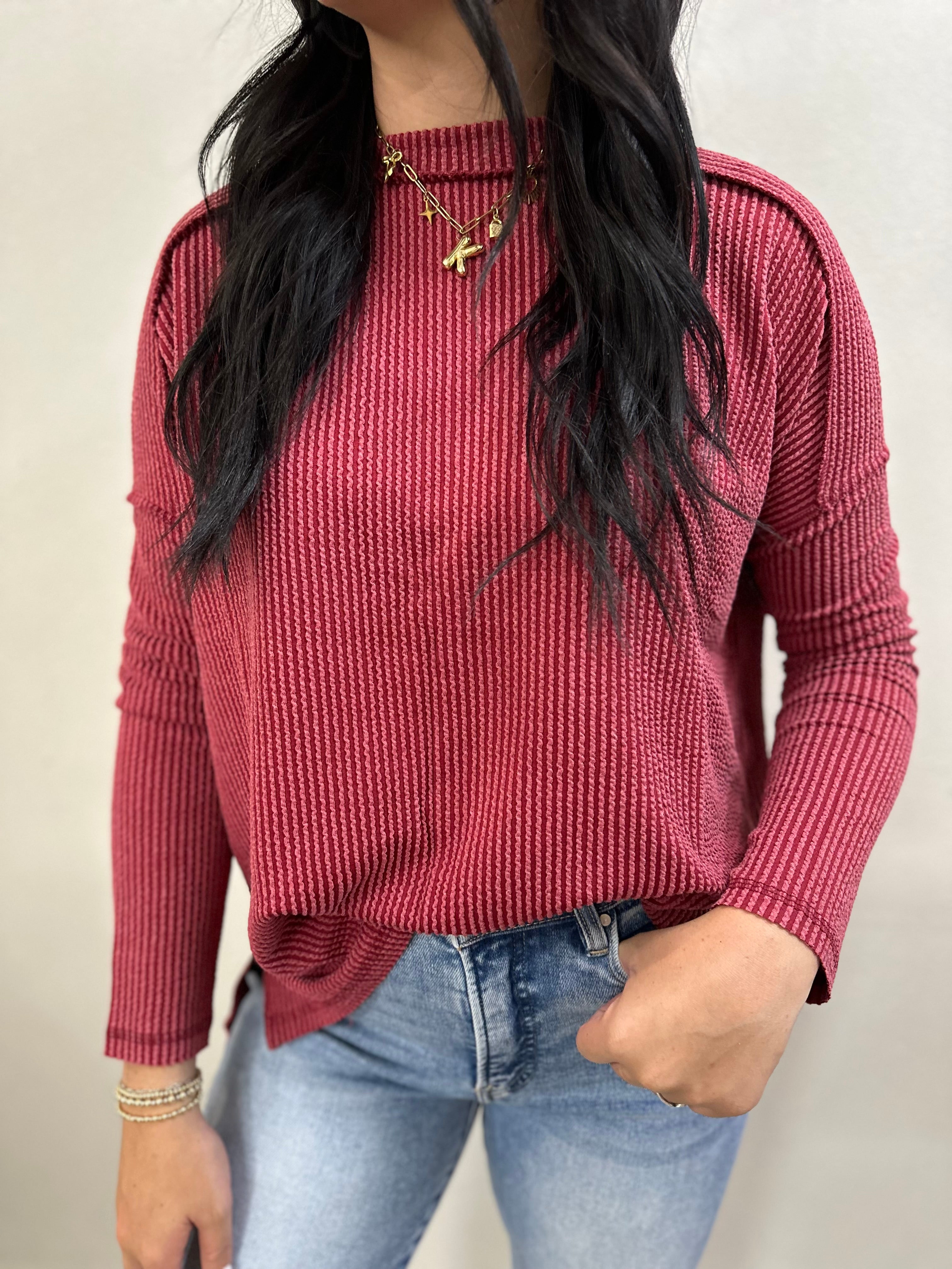 Sunday stroll ribbed top