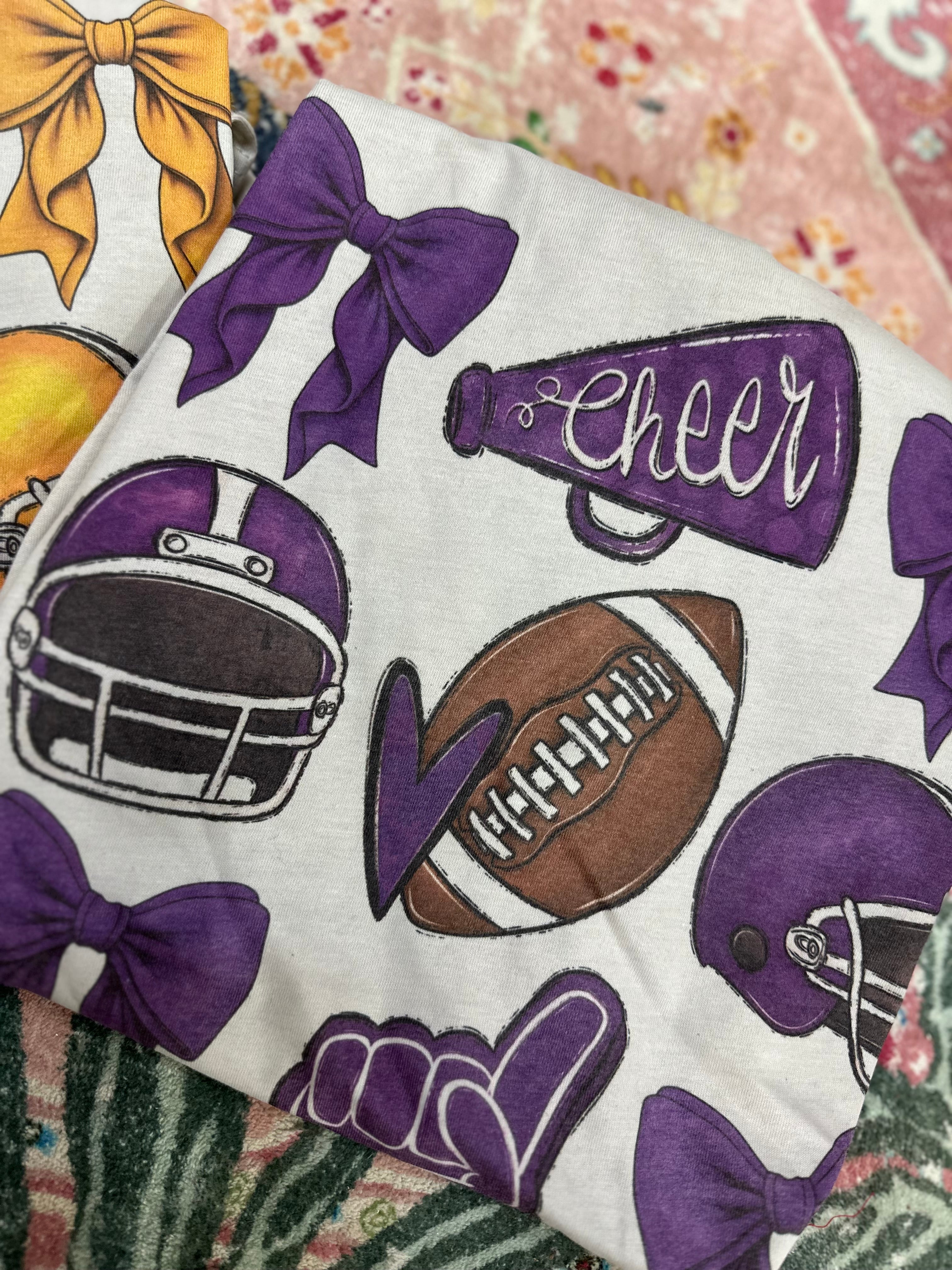Cheer, helmets, & footballs
