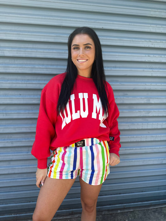 LuLu Mac Sweatshirt Red/White