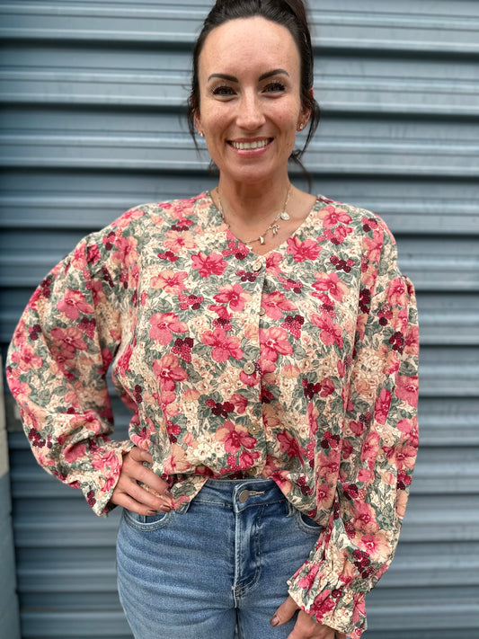 Rosewood ruffle top