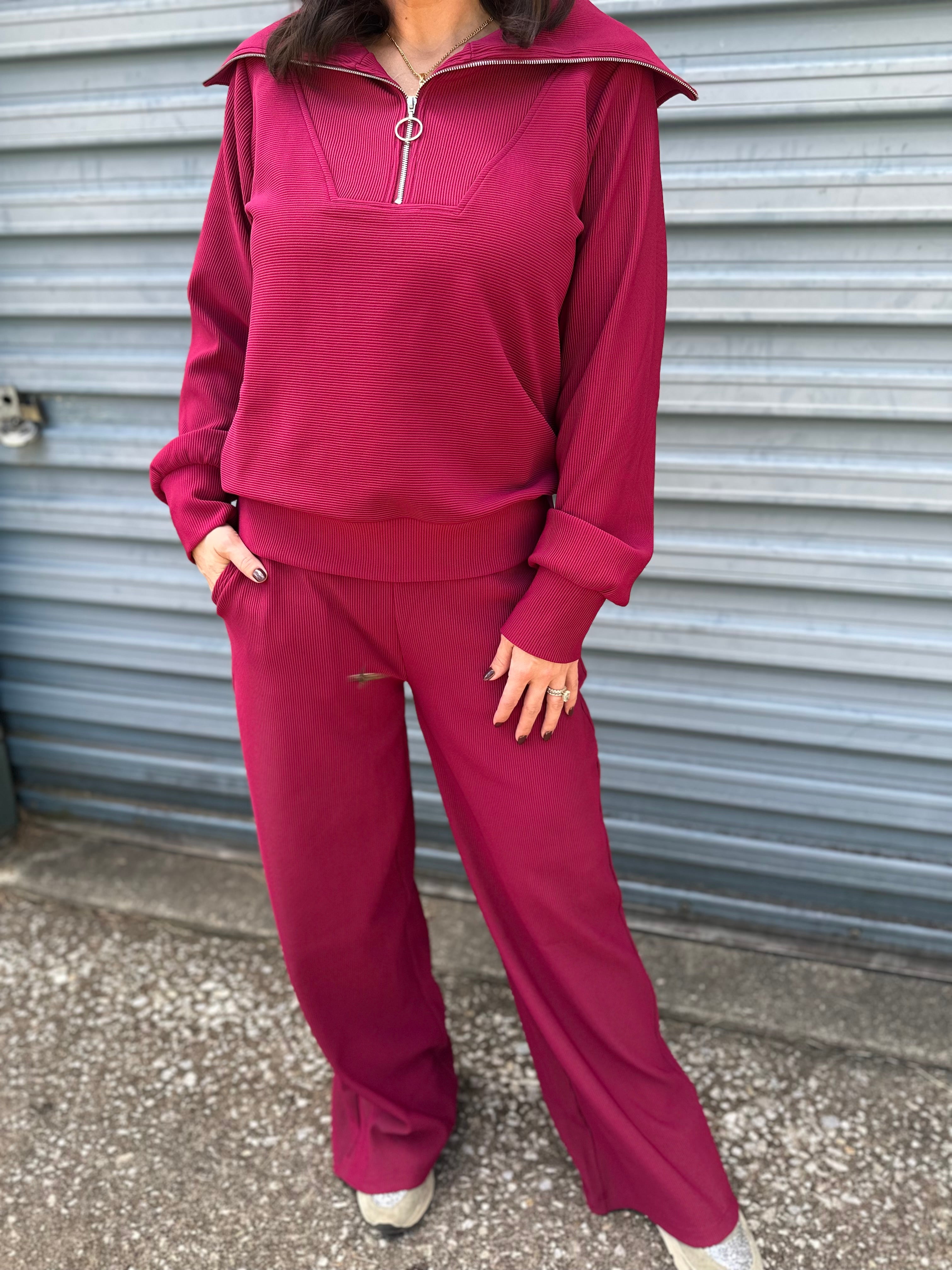 Zip & Go Ribbed Lounge Set