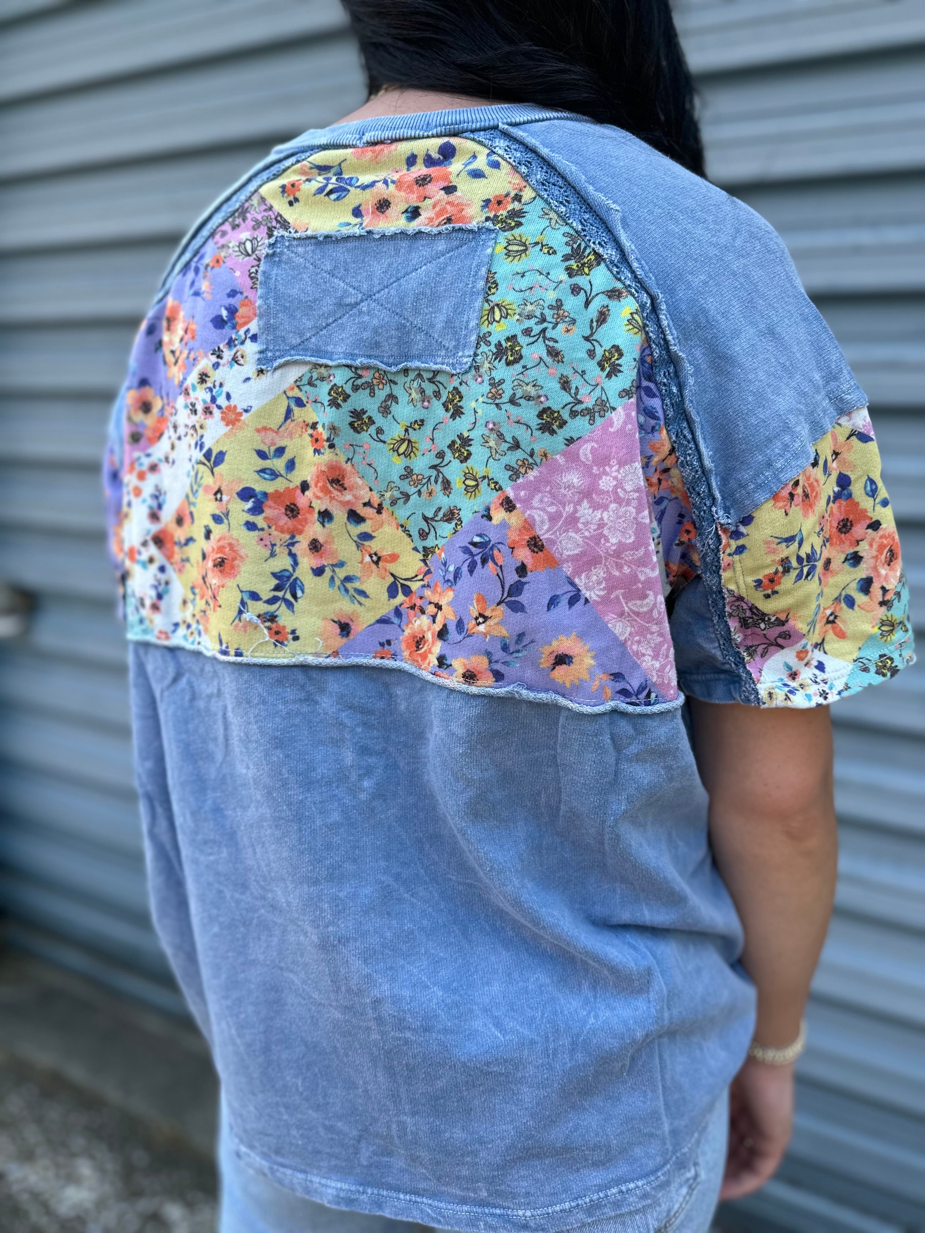 Blue & Bloom Top