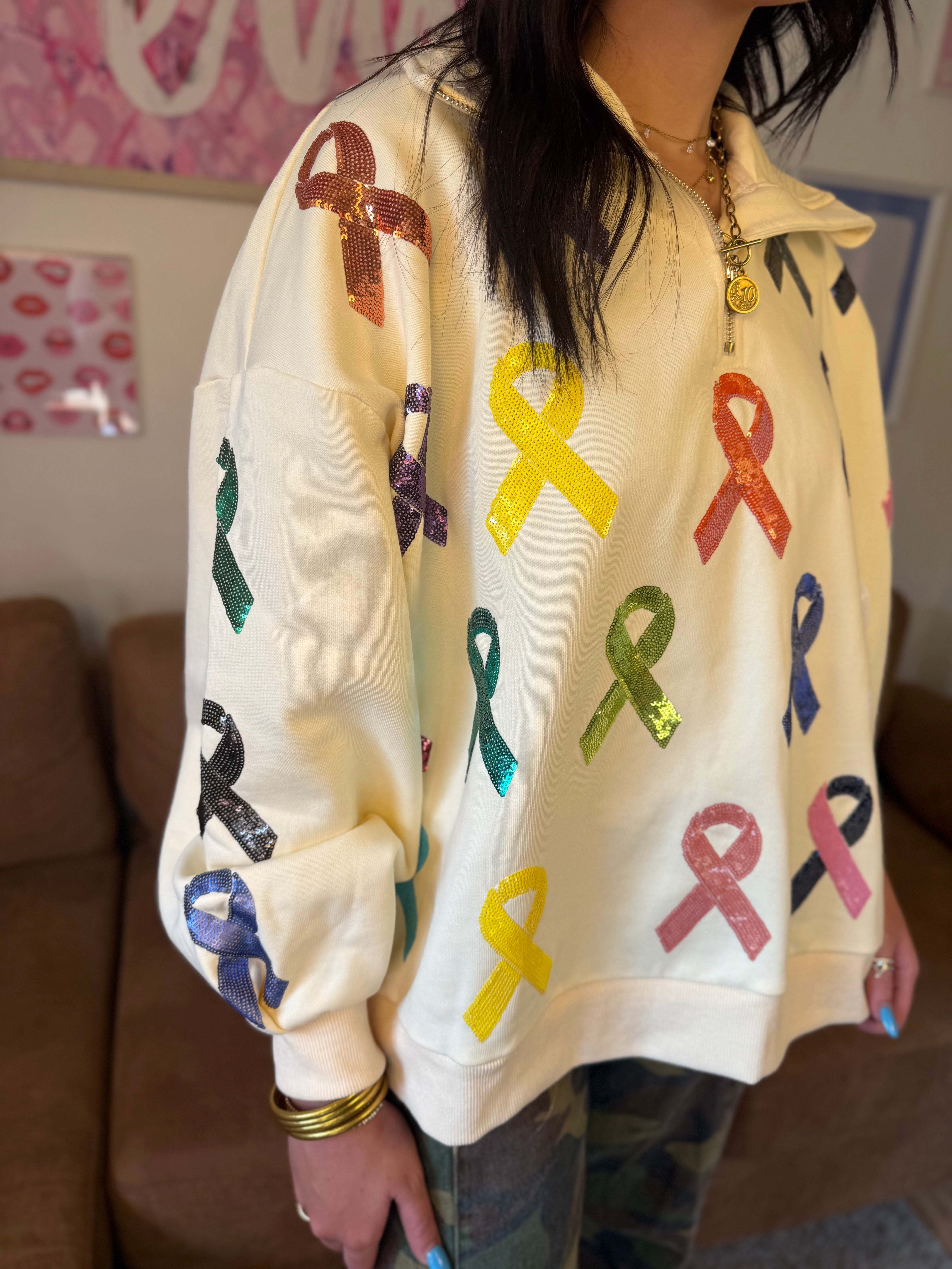 Colors of courage sequin pullover | PREORDER