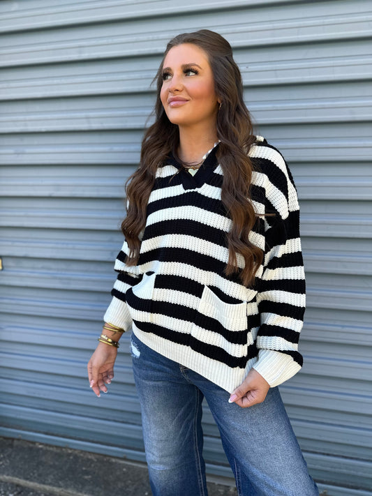 The city stripe pullover sweater