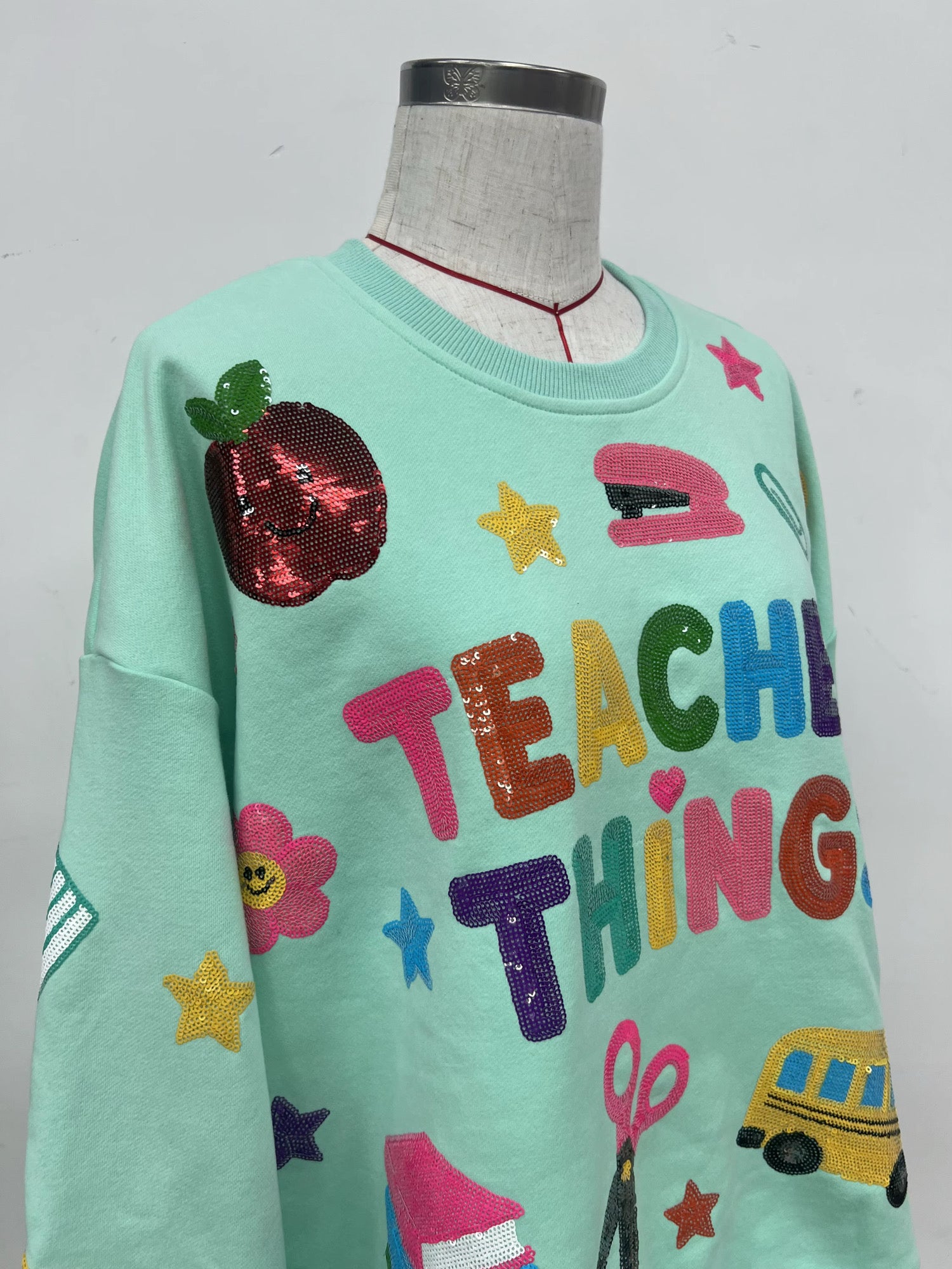 Teacher things sequin pullover | PREORDER