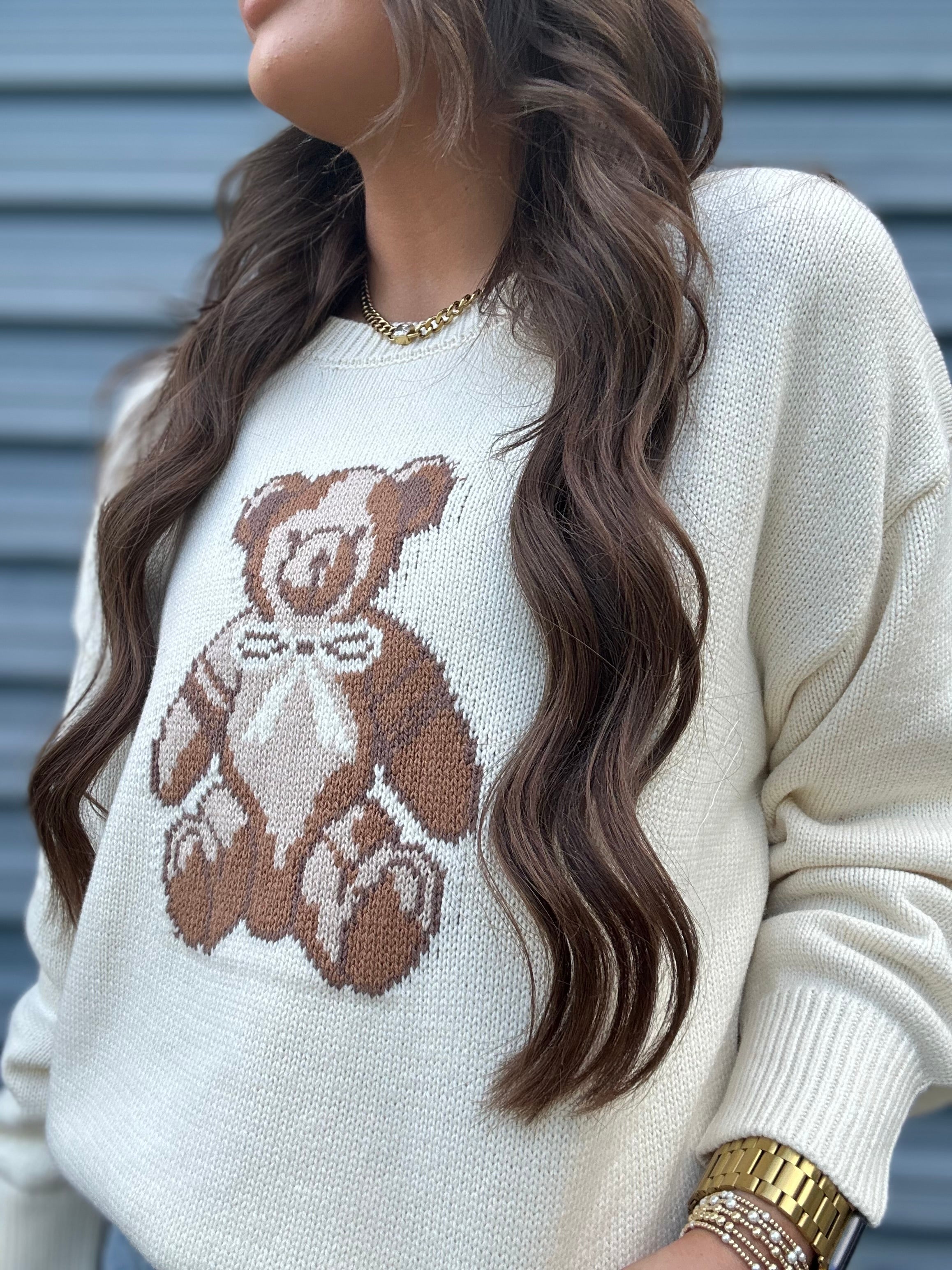 Teddy Bear Knit Sweater